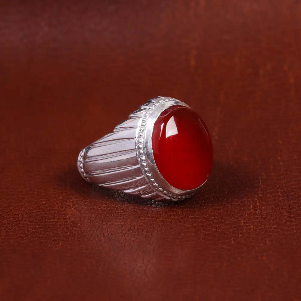 انگشتر عقیق مردانه کد 16989