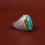 انگشتر فیروزه شجری مردانه کد 16999