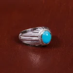 انگشتر فیروزه عجمی مردانه کد 17001