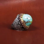 انگشتر فیروزه شجری مردانه کد 17003