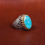انگشتر فیروزه شجری مردانه کد 17005