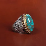 انگشتر فیروزه شجری مردانه کد 17010