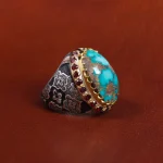 انگشتر فیروزه شجری مردانه کد 17011