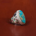 انگشتر فیروزه شجری مردانه کد 17019