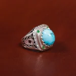 انگشتر فیروزه شجری مردانه کد 17028