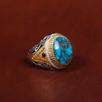 انگشتر فیروزه شجری مردانه کد 17031