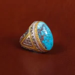 انگشتر فیروزه شجری مردانه کد 17171