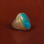 انگشتر فیروزه شجری مردانه کد 17173
