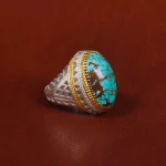 انگشتر فیروزه شجری مردانه کد 17178