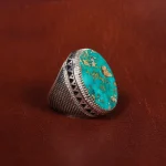 انگشتر فیروزه شجری مردانه کد 17203