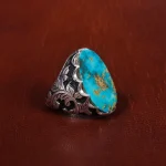 انگشتر فیروزه شجری مردانه کد 17204