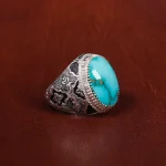 انگشتر فیروزه شجری مردانه کد 17208