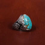 انگشتر فیروزه شجری مردانه کد 17211