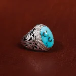 انگشتر فیروزه شجری مردانه کد 17226