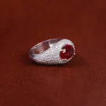 انگشتر سنتاتیک یاقوت سرخ زنانه کد 17276