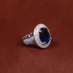 انگشتر یاقوت کبود سنتاتیک زنانه کد 17279