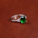 انگشتر زمرد سنتاتیک زنانه کد 17285