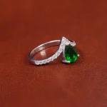 انگشتر زمرد سنتاتیک زنانه کد 17287