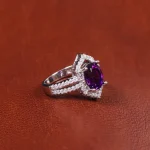 انگشتر آمیتیست زنانه کد 17291