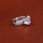 انگشتر موزانايت زنانه کد 17296