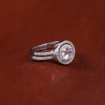 انگشتر موزانايت زنانه کد 17298