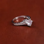 انگشتر موزانايت زنانه کد 17302