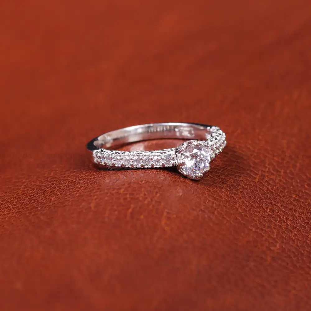 انگشتر موزانايت زنانه کد 17311