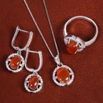 نیم ست عقیق زنانه کد 17330