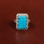 انگشتر فیروزه شجری مردانه کد 12407