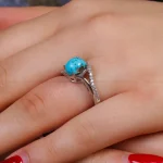 انگشتر فیروزه شجری زنانه کد 16583