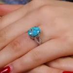 انگشتر فیروزه شجری زنانه کد 16584