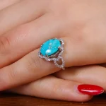 انگشتر فیروزه شجری زنانه کد 16589