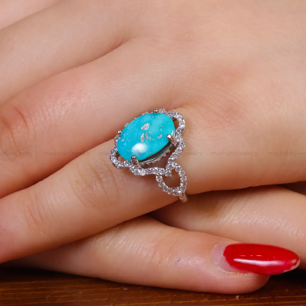 انگشتر فیروزه شجری زنانه کد 16589
