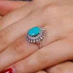 انگشتر فیروزه شجری زنانه کد 16591