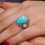 انگشتر فیروزه شجری زنانه کد 16596