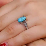 انگشتر فیروزه شجری زنانه کد 16598