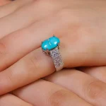 انگشتر فیروزه شجری زنانه کد 16599