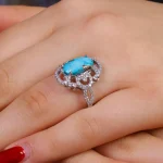 انگشتر فیروزه شجری زنانه کد 16601