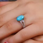 انگشتر فیروزه شجری زنانه کد 16604