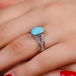 انگشتر فیروزه شجری زنانه کد 16607
