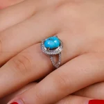 انگشتر فیروزه شجری زنانه کد 16609