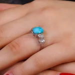 انگشتر فیروزه شجری زنانه کد 16611