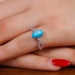 انگشتر فیروزه شجری زنانه کد 16612