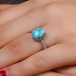 انگشتر فیروزه شجری زنانه کد 16616