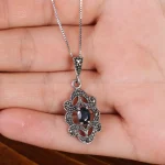 گردنبند یاقوت کبود زنانه کد 16624