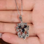 گردنبند یاقوت کبود زنانه کد 16626