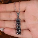 گردنبند یاقوت کبود زنانه کد 16628