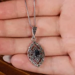 گردنبند یاقوت کبود زنانه کد 16629