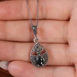 گردنبند یاقوت کبود زنانه کد 16630