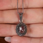 گردنبند دُر نجف زنانه کد 16661